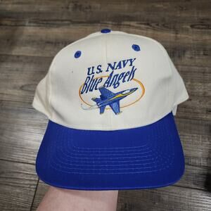 Vintage US Navy Blue Angels snapback hat cap cb